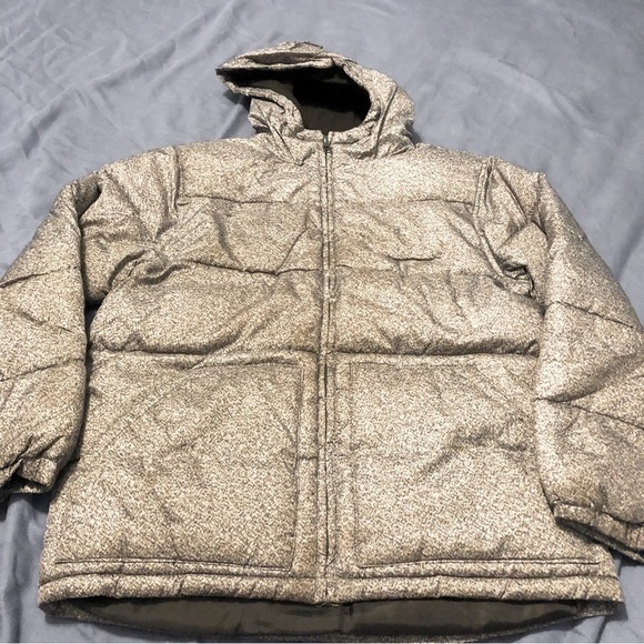 Old Navy Hooded Winter Puffer Coat Full Zip Size L(10/12) Light Grey - Picture 4 of 8